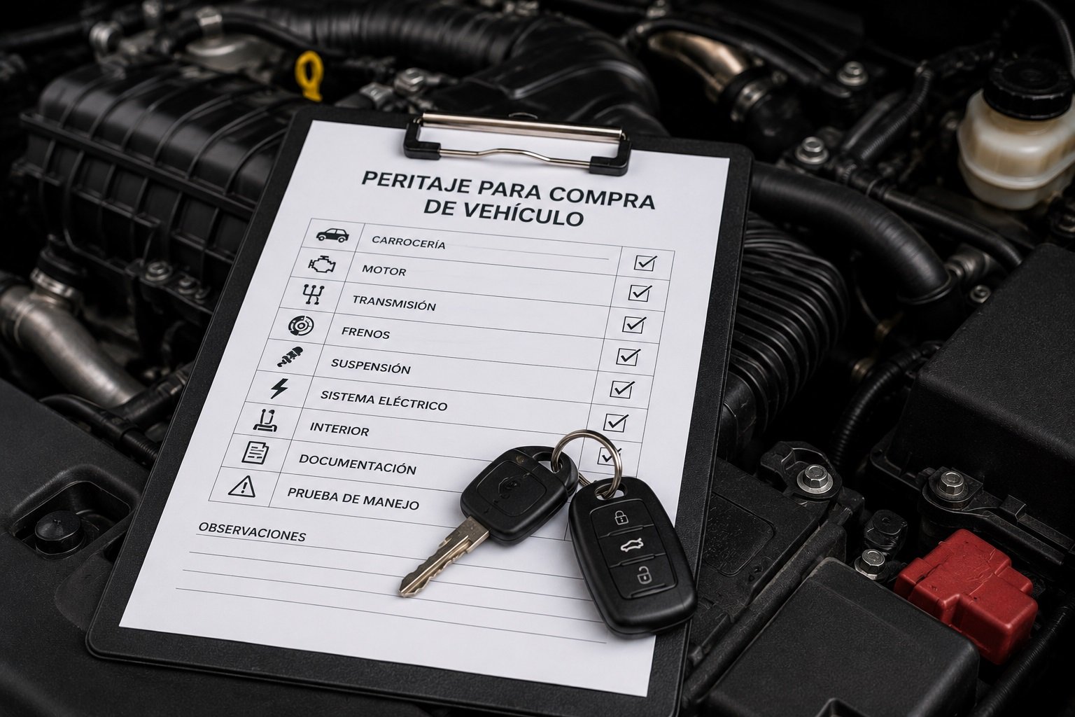Peritaje para compra de vehículo